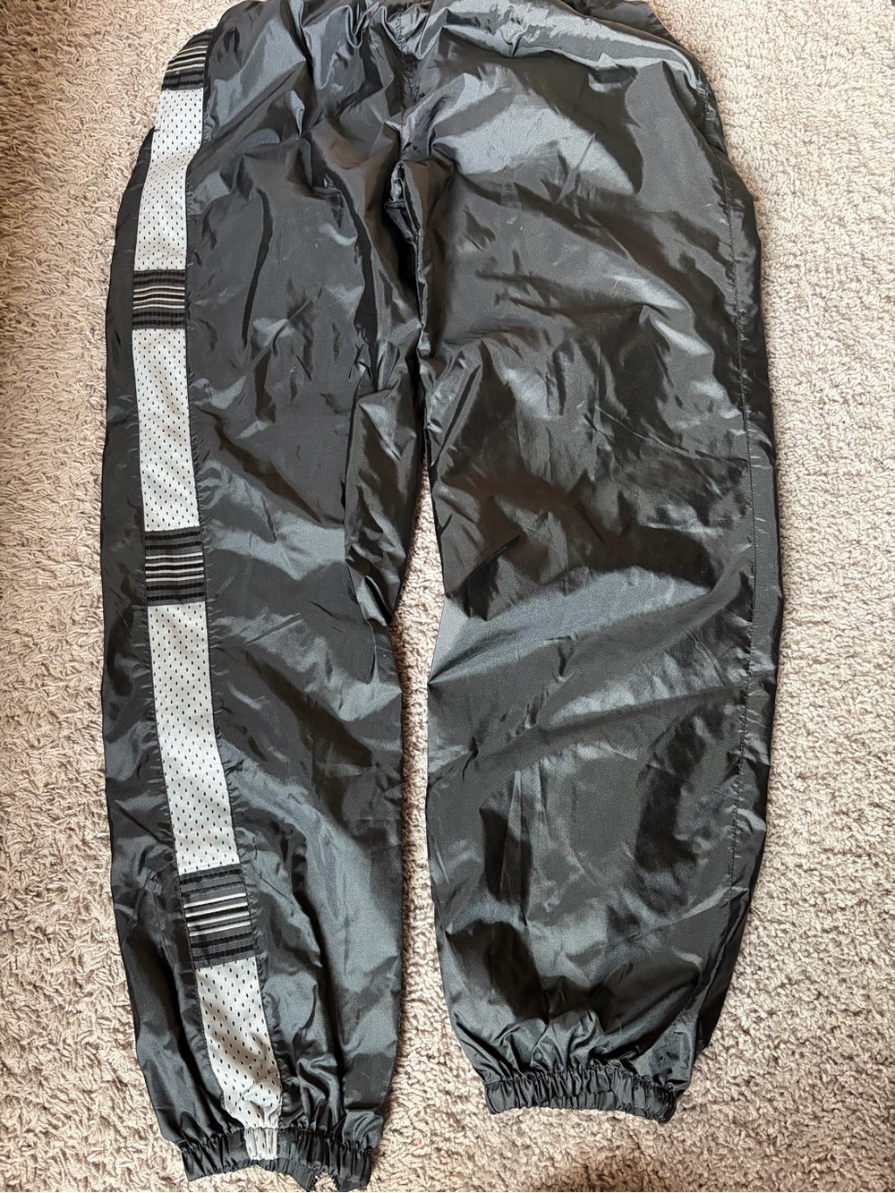 Pro Player Black Joggers with Gray Reflective Side Panel